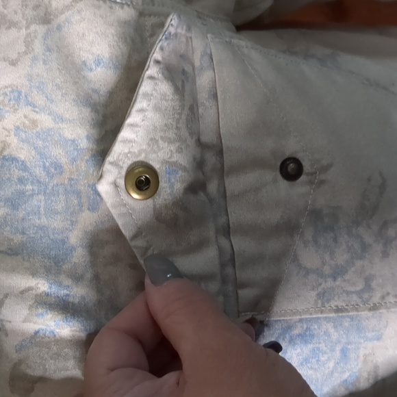 CHAPS* Ralph Lauren size M long sleeve 100 cotton drawstring waist snap front 4 - Picture 10 of 14